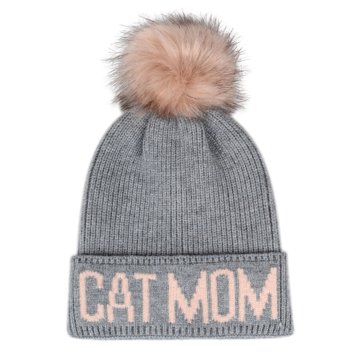 Hatphile Cat Mom Pom-Pom Toque