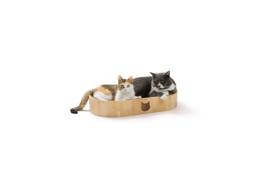 Cozy Cat Scratcher Bowl Capsule (Oak)