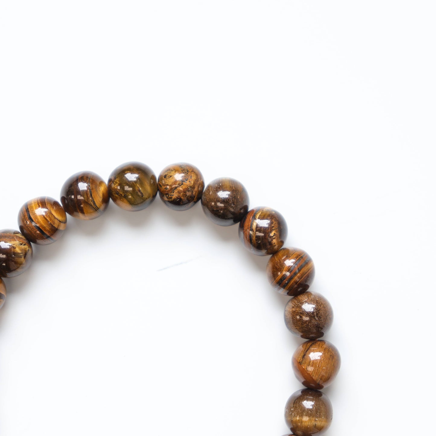 Golden Tiger's Eye Round Beaded Bracelet