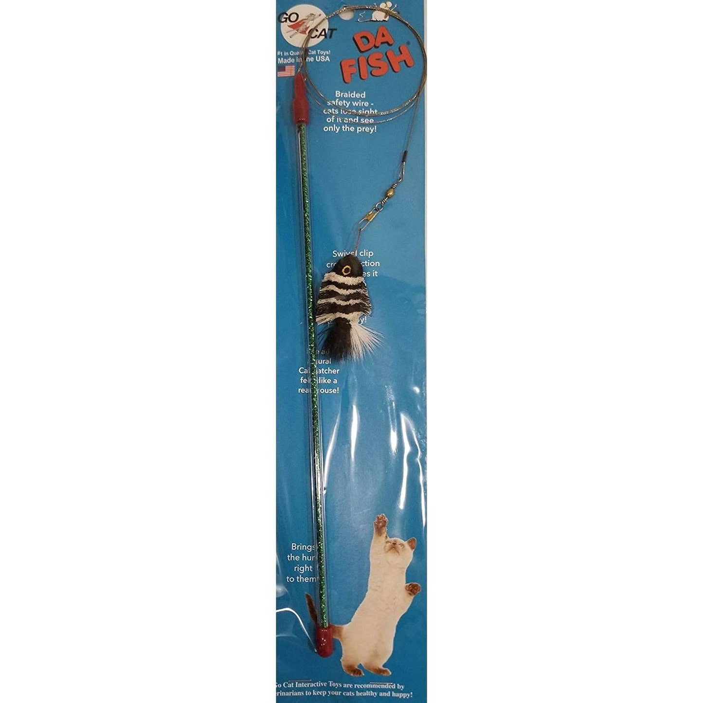 Go Cat Da Fish Teaser Wand Cat Toy