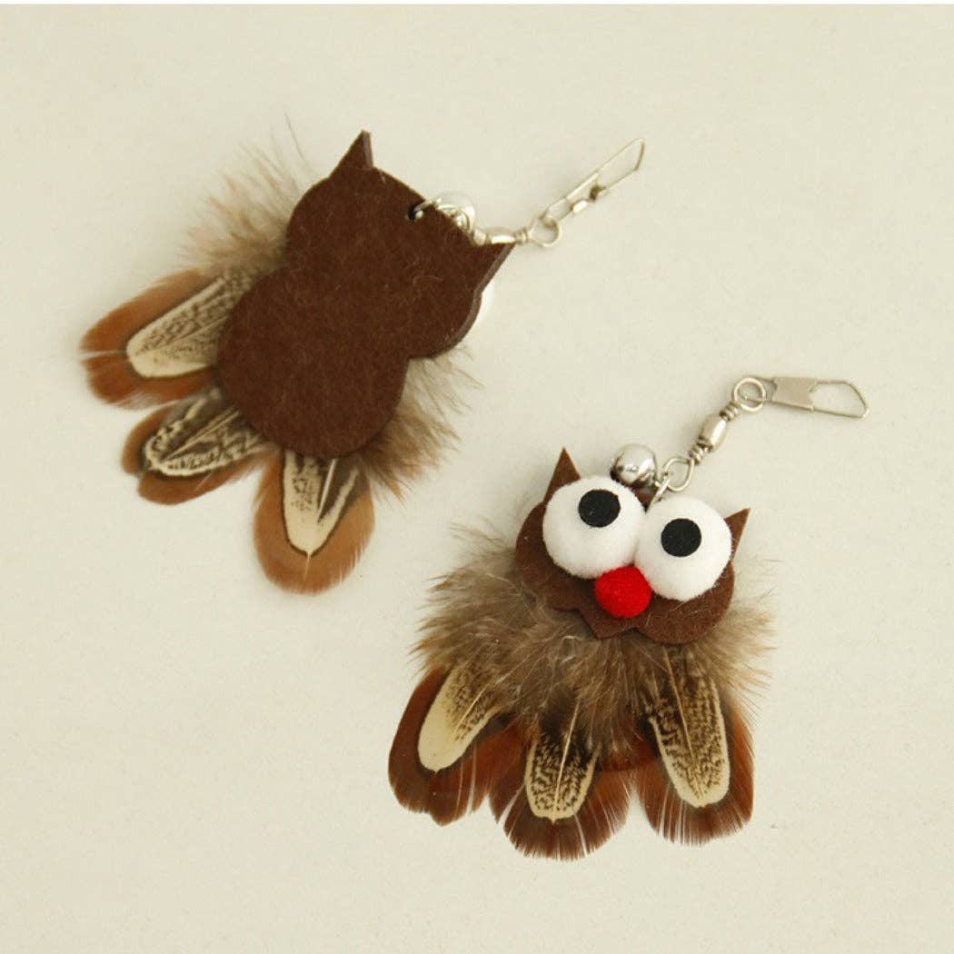 Moo – Owl & Bird Feather Wand Toy