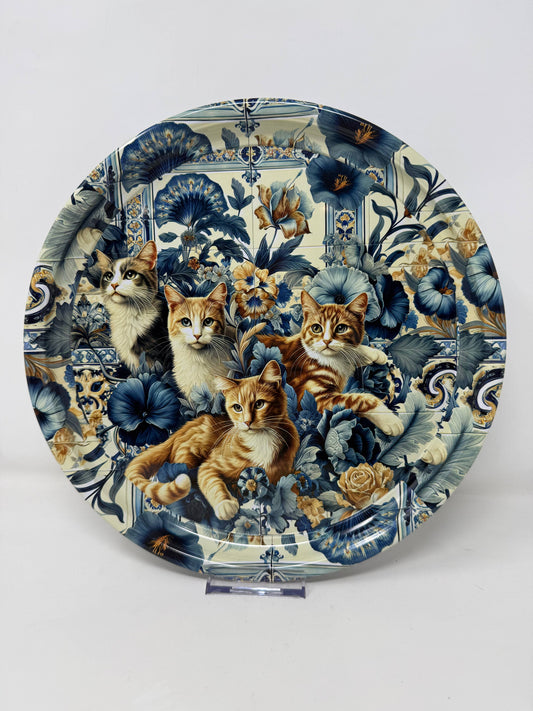 Nai Gifts Cat Design Round Tray