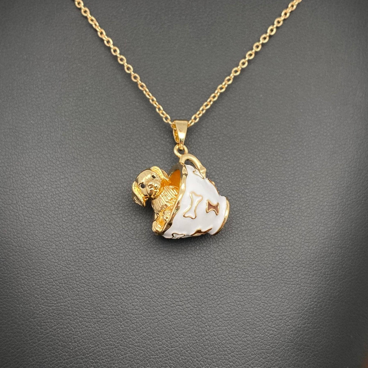 Various Styles of Small Animals In A Teacup Charm Necklace