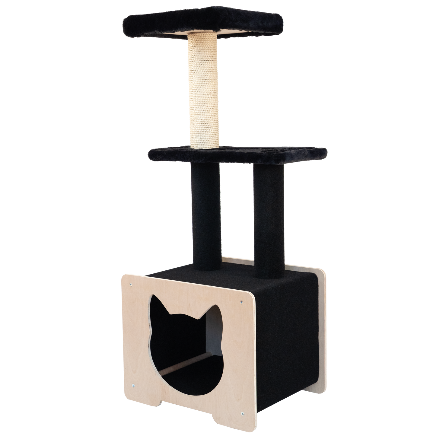 Noba Hut Hideout Deluxe 3-Level Cat Tree