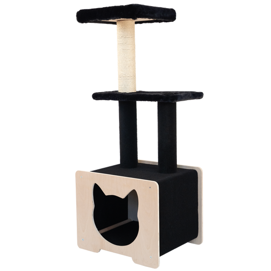 Noba Hut Hideout Deluxe 3-Level Cat Tree