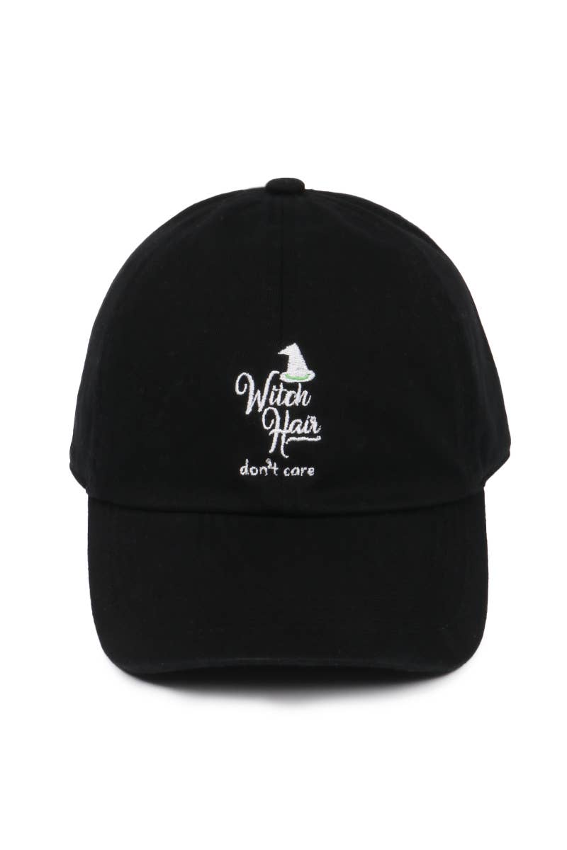Witch Hair Don't Care Embroidered Baseball Cap