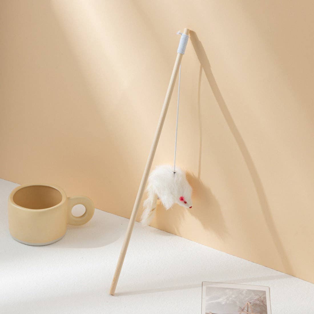 Moo - Cat Teaser Wand with Plush Mouse