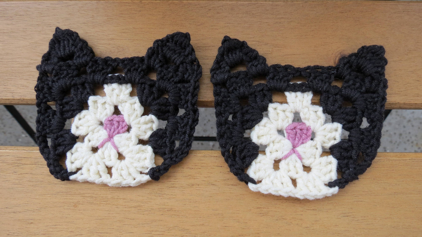 Cat Handmade Crochet Drink Coasters