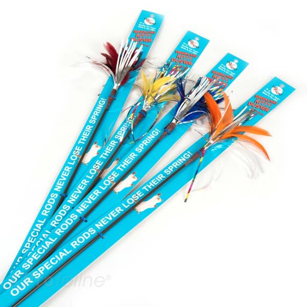 Go Cat 36" Long Sparkling Kitty Duster Cat Wand Toy