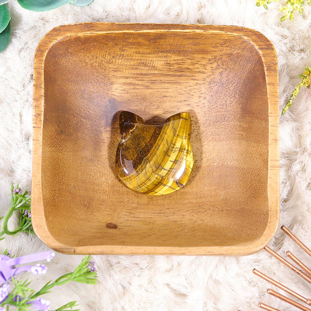 Tigers Eye Kitty Face, Crystal Cat