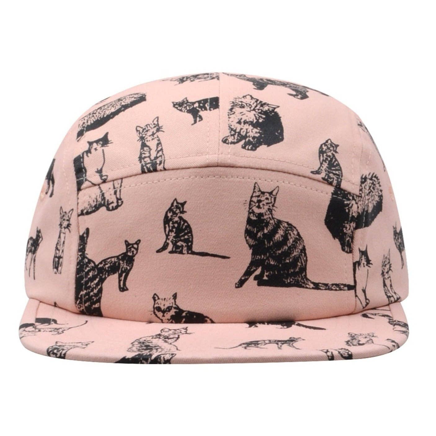 Kitten Kitty Cat 5 Panel Hat Camp Cap