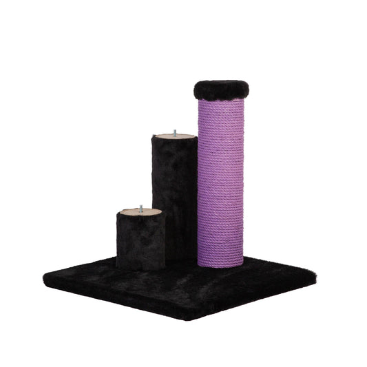 Noba Evolution 4-in-1 Scratching Post - Black Faux Fur / Purple Post