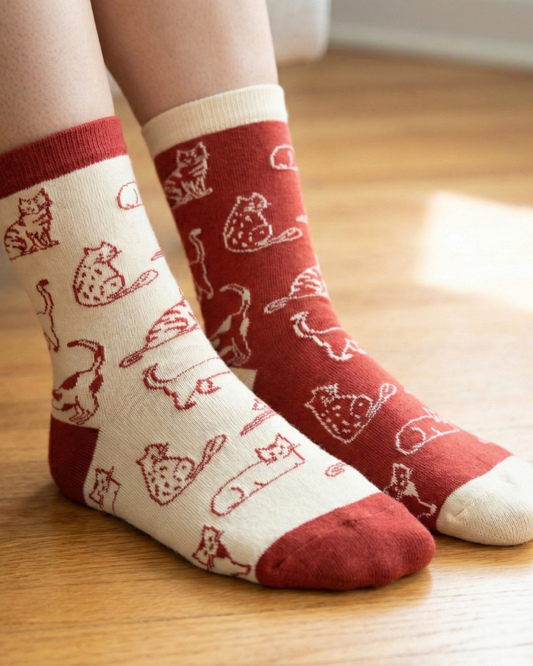 Women's Cats This Did Good Crew Socks - Cat Lover Gift