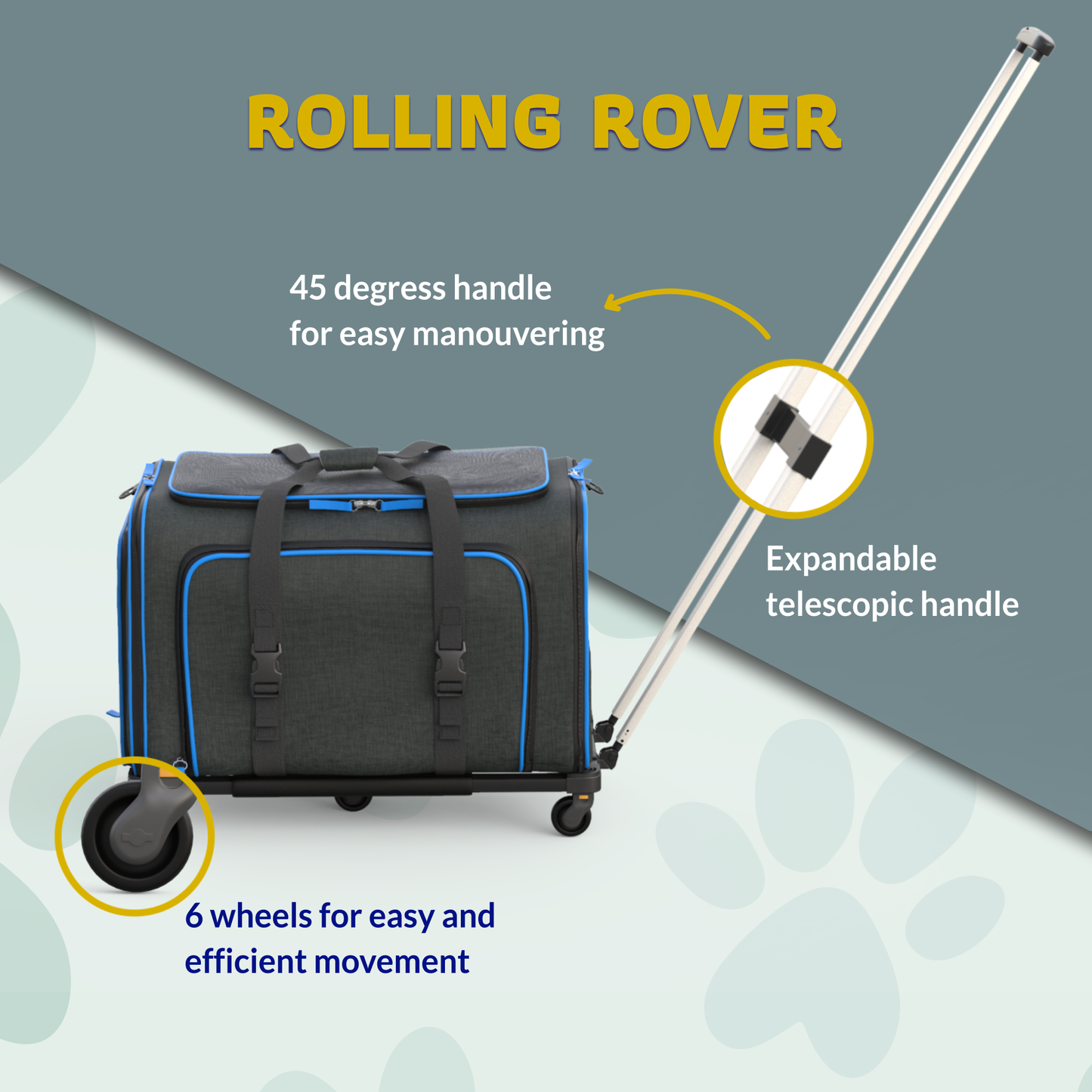 Katziela Rolling Rover Airline Compliant Expandable Wheeled Carrier
