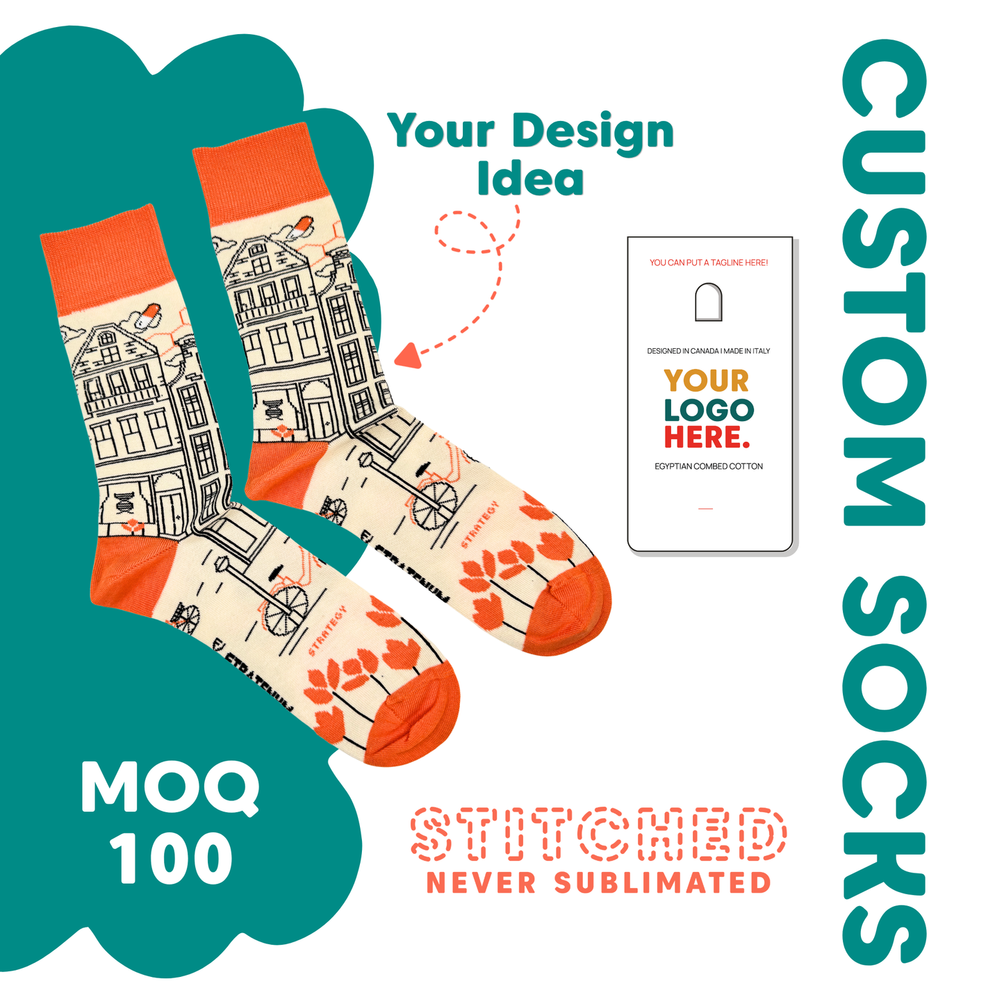 Women's White Cat Crew Socks - Cat Lover Gift for Her