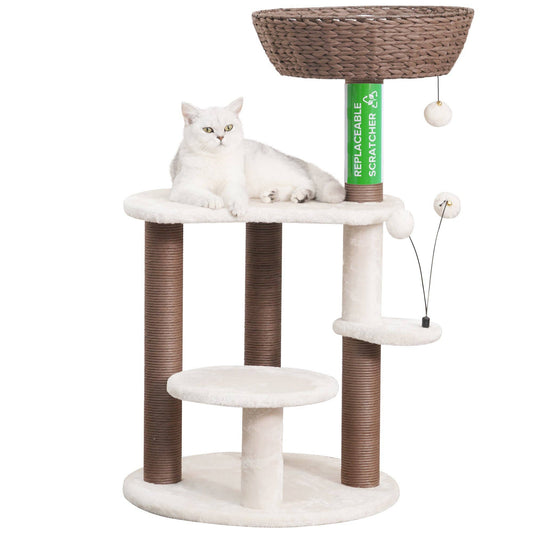 Petpals Quartz Natural Aesthetic, Handwoven Cat Tree