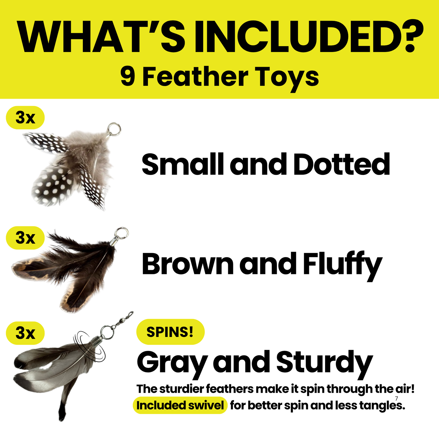 Repounce Feather Toy Attachment Set (9-Piece)