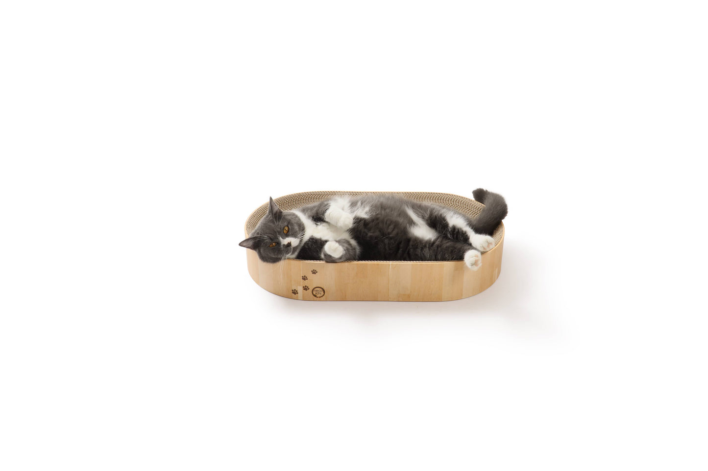Cozy Cat Scratcher Bowl Capsule (Oak)