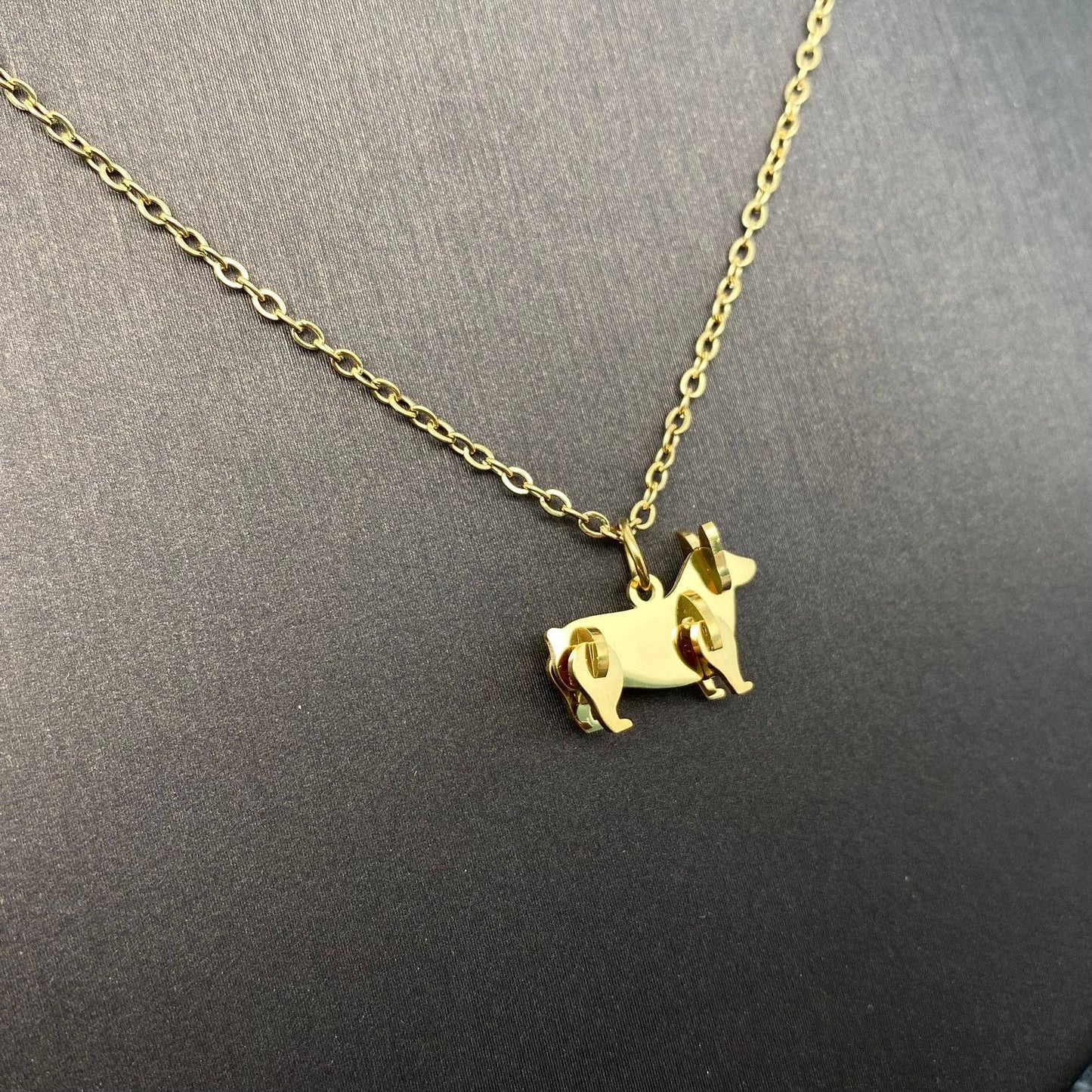 Mini Cat Charm 18K Gold Plated Necklace