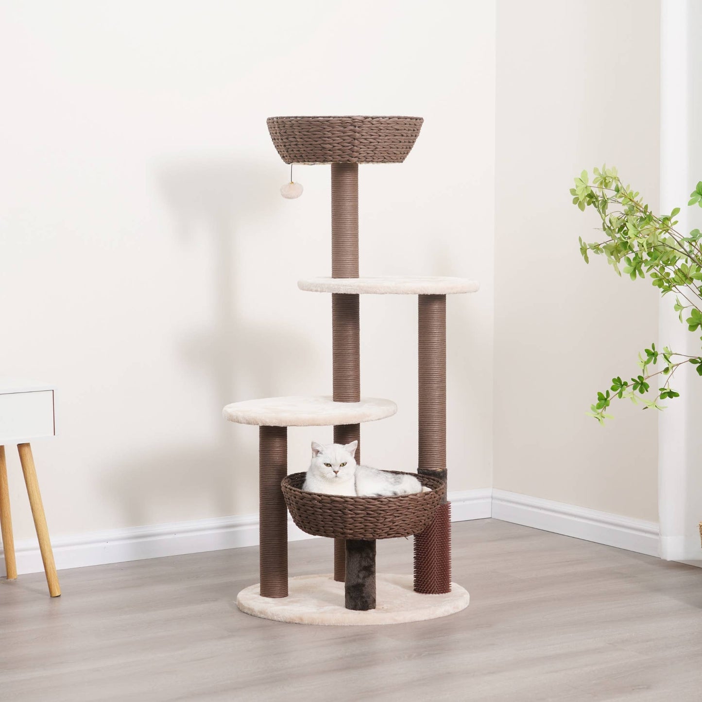 PetPals® 5-Level Large Cat Tree w/ Scratching Posts & Basket