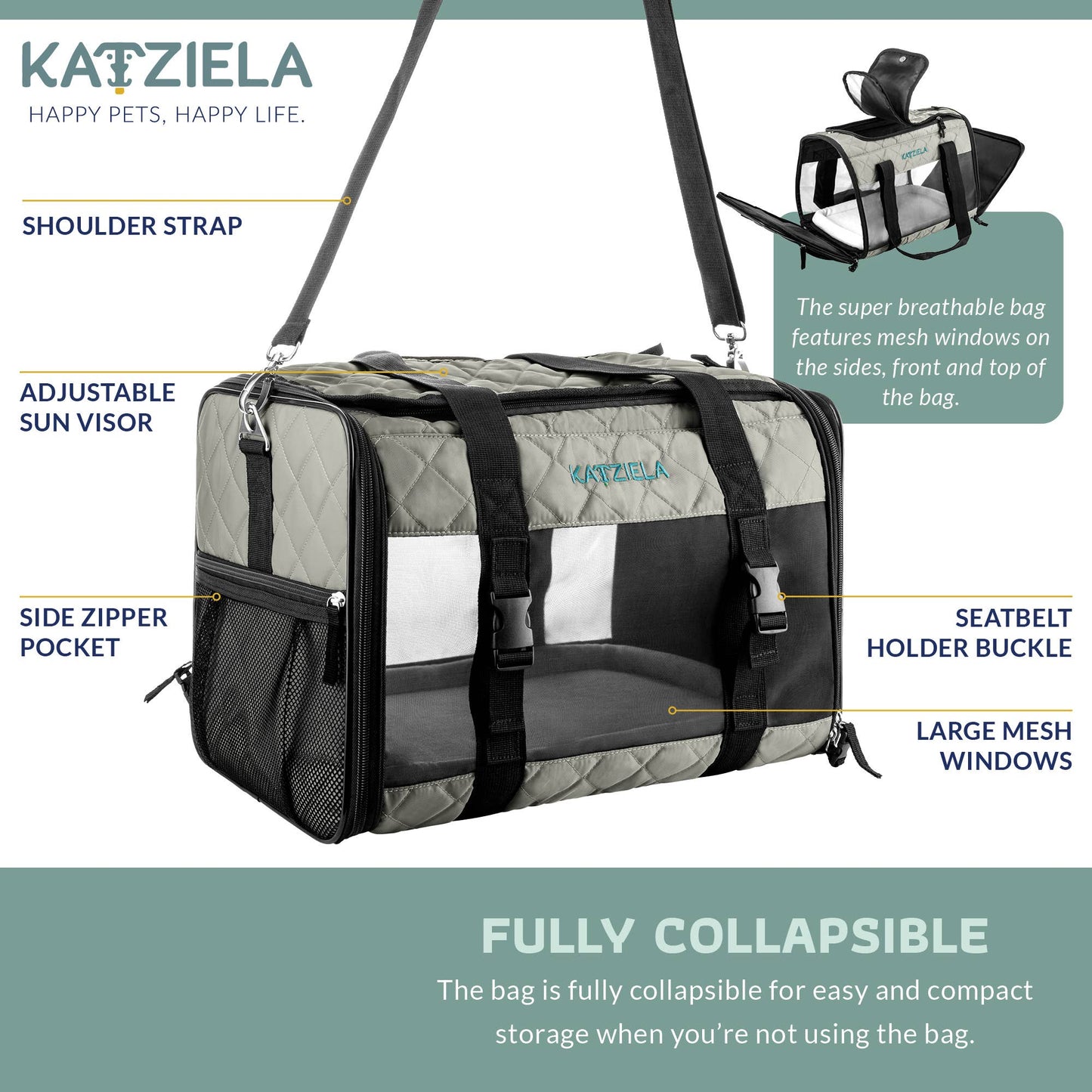 Airline Approved Quilted Companion Carrier