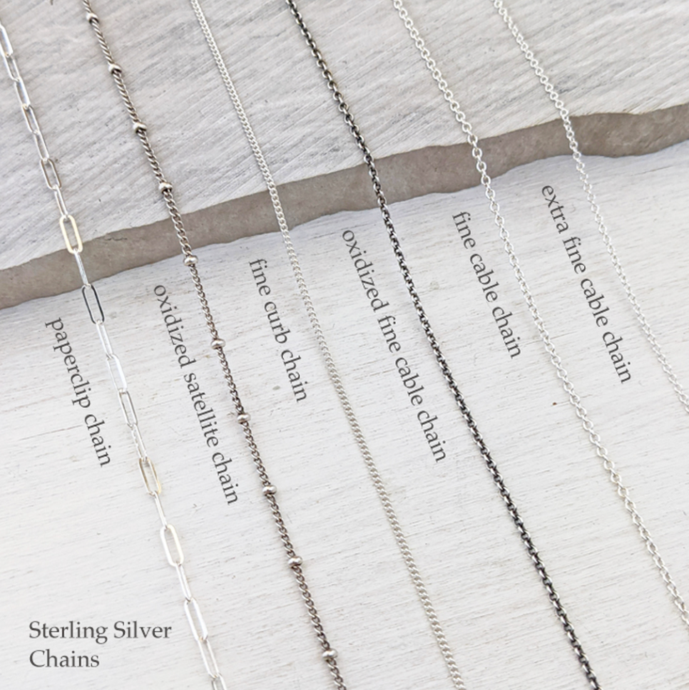 Sterling Silver Chains- Short Chains (16", 18", 20")
