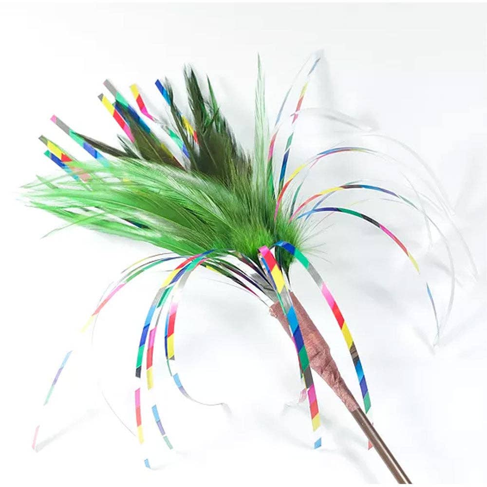 Go Cat 36" Long Sparkling Kitty Duster Cat Wand Toy