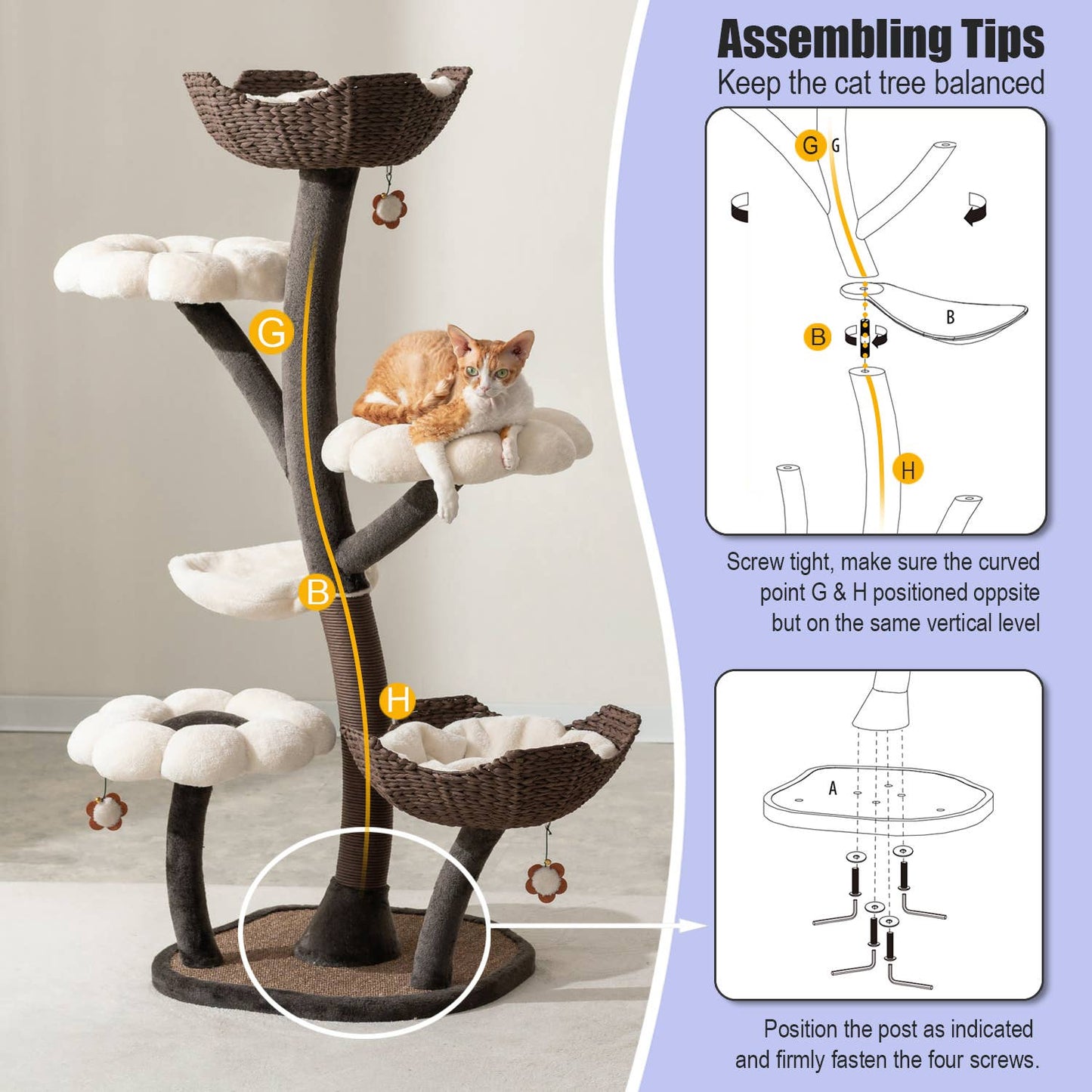 Catry Blossom 6 Level Cat Tree 59"