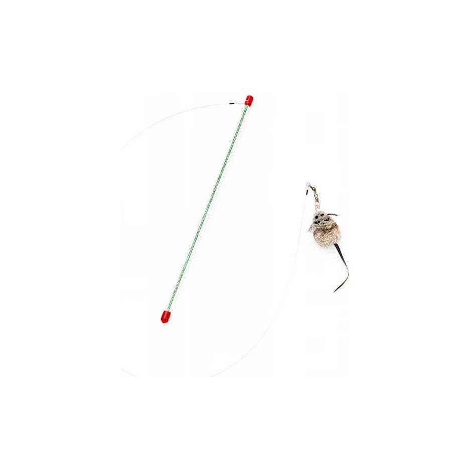 Go Cat Cat Catcher Teaser Wand with Mouse Cat Toy