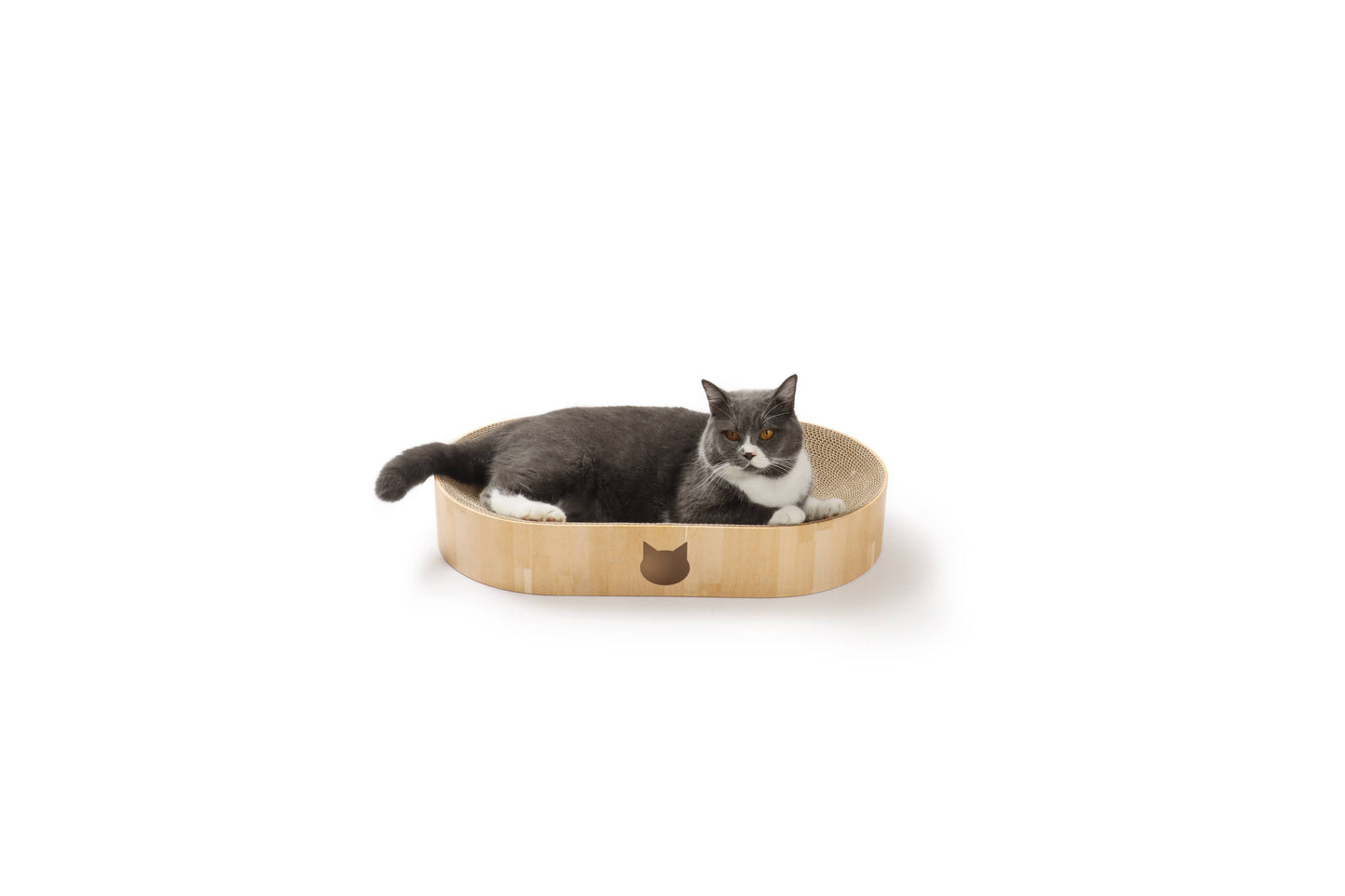 Cozy Cat Scratcher Bowl Capsule (Oak)