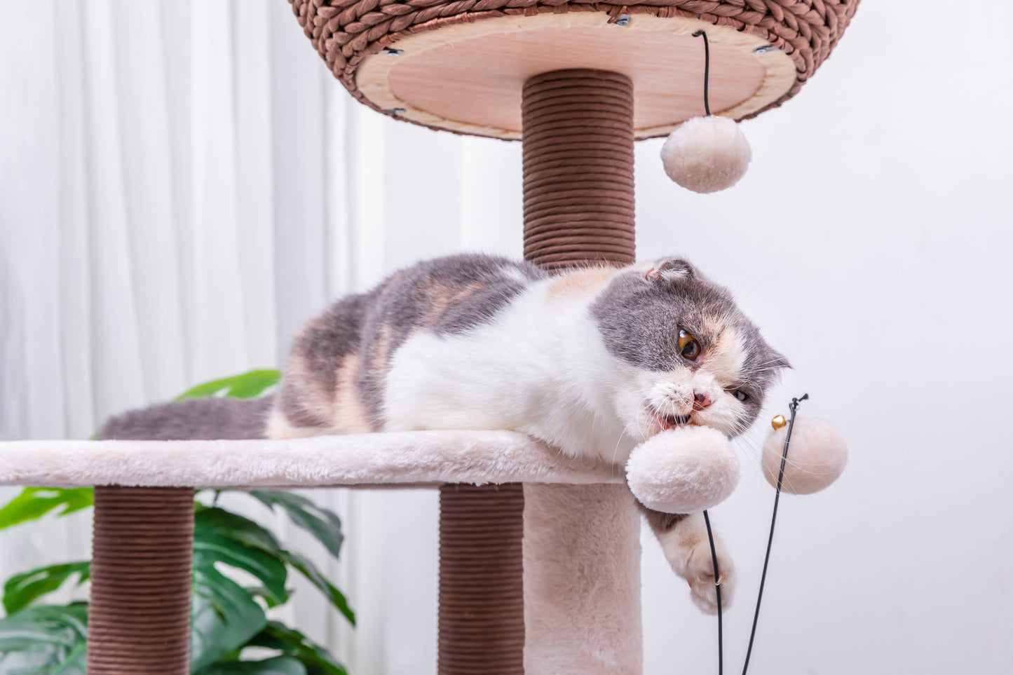 Petpals Quartz Natural Aesthetic, Handwoven Cat Tree
