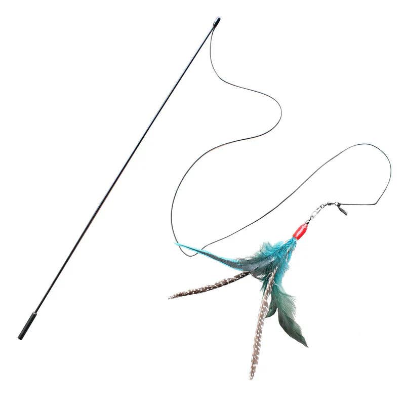 Go Cat Da Bird Rod & Feather Cat Wand Toy — Handmade in the USA