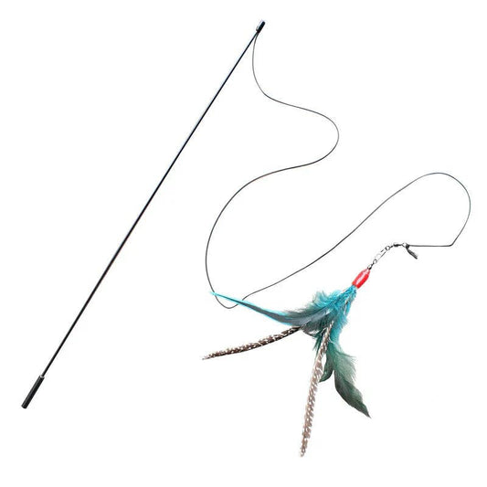 Go Cat Da Bird Rod & Feather Cat Wand Toy — Handmade in the USA