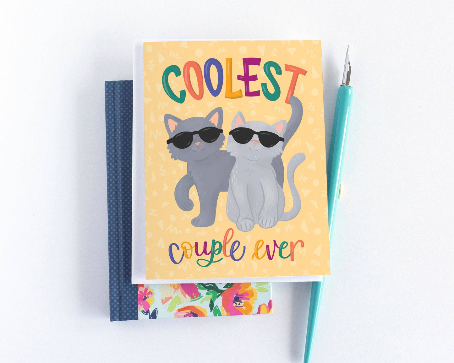 Coolest Couple Ever Cat Lover Engagement Card