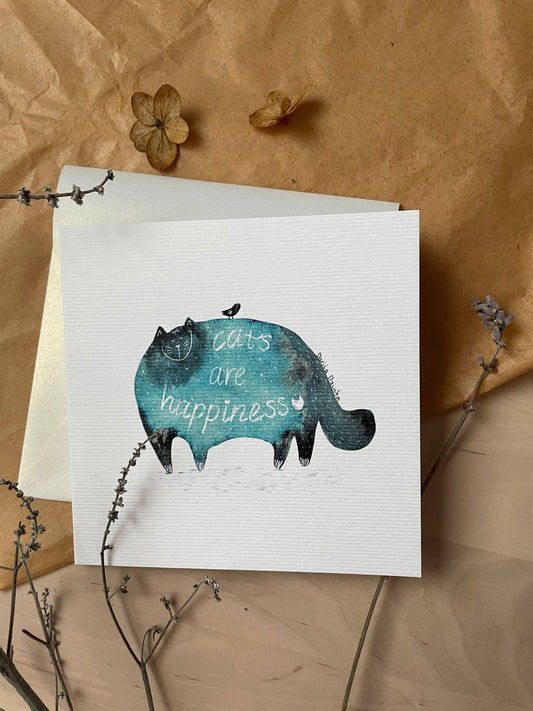 Cats Are Happiness — Dariia Dziuba Mini Card