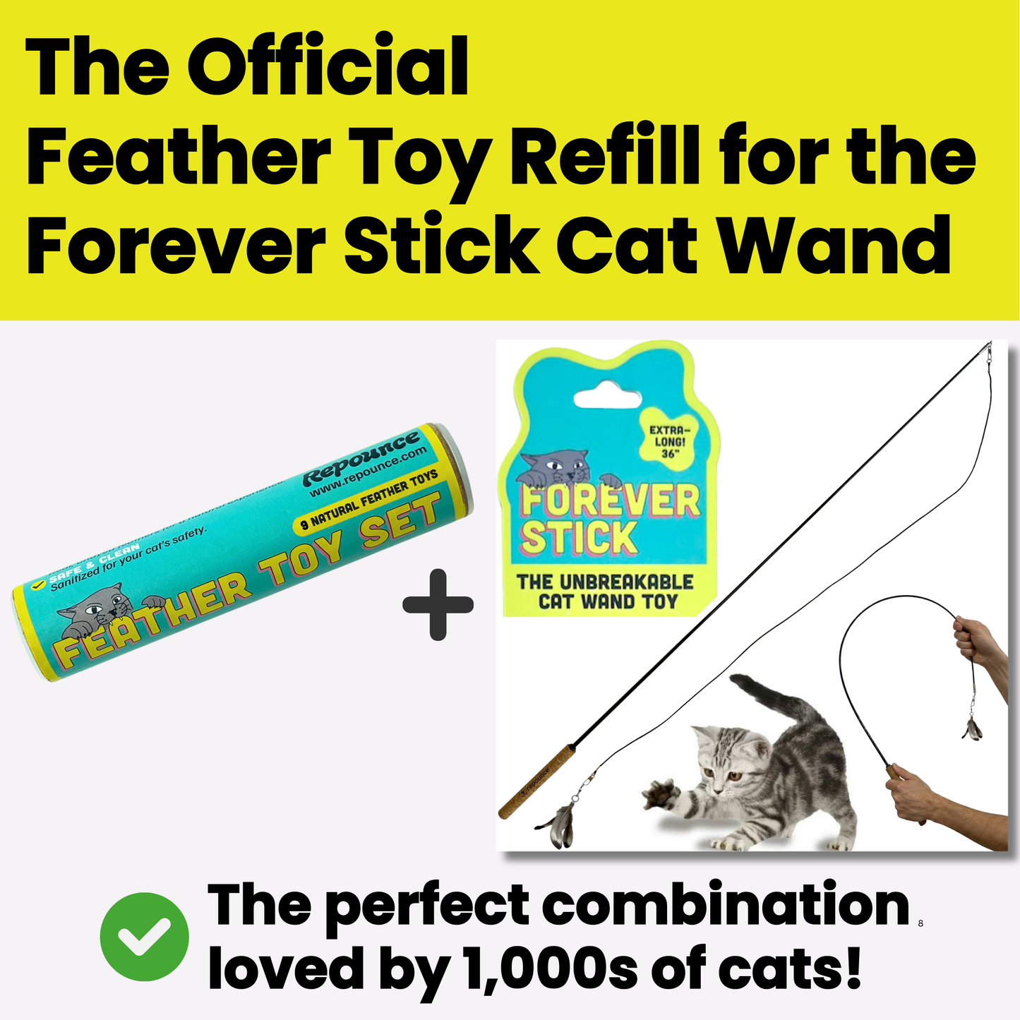 Repounce Feather Toy Attachment Set (9-Piece)