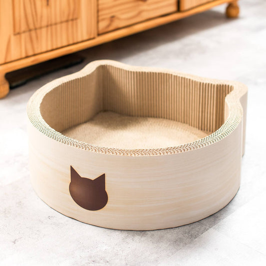 Cat-Headed Scratcher Bed (Birch)