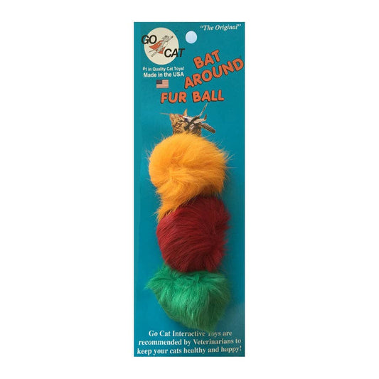 Go Cat Bat Arounds Fur Balls Cat Toy — 3 Pack
