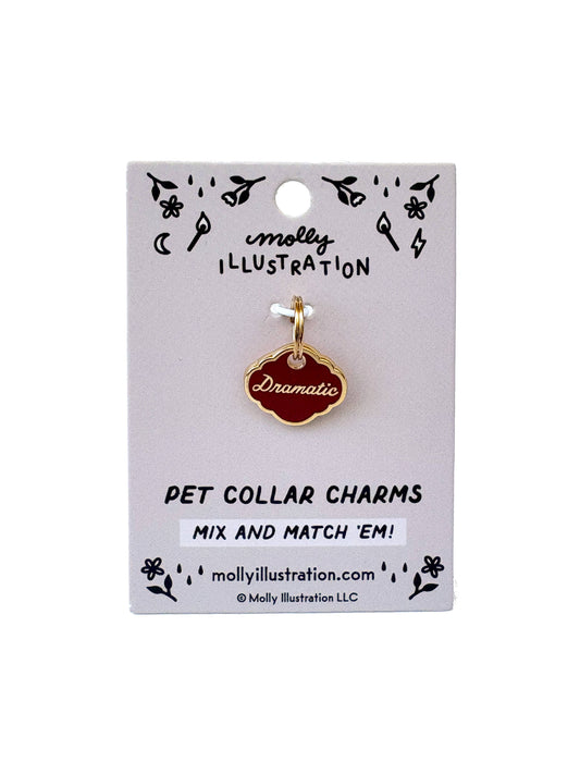 Dramatic Pet Collar Charm
