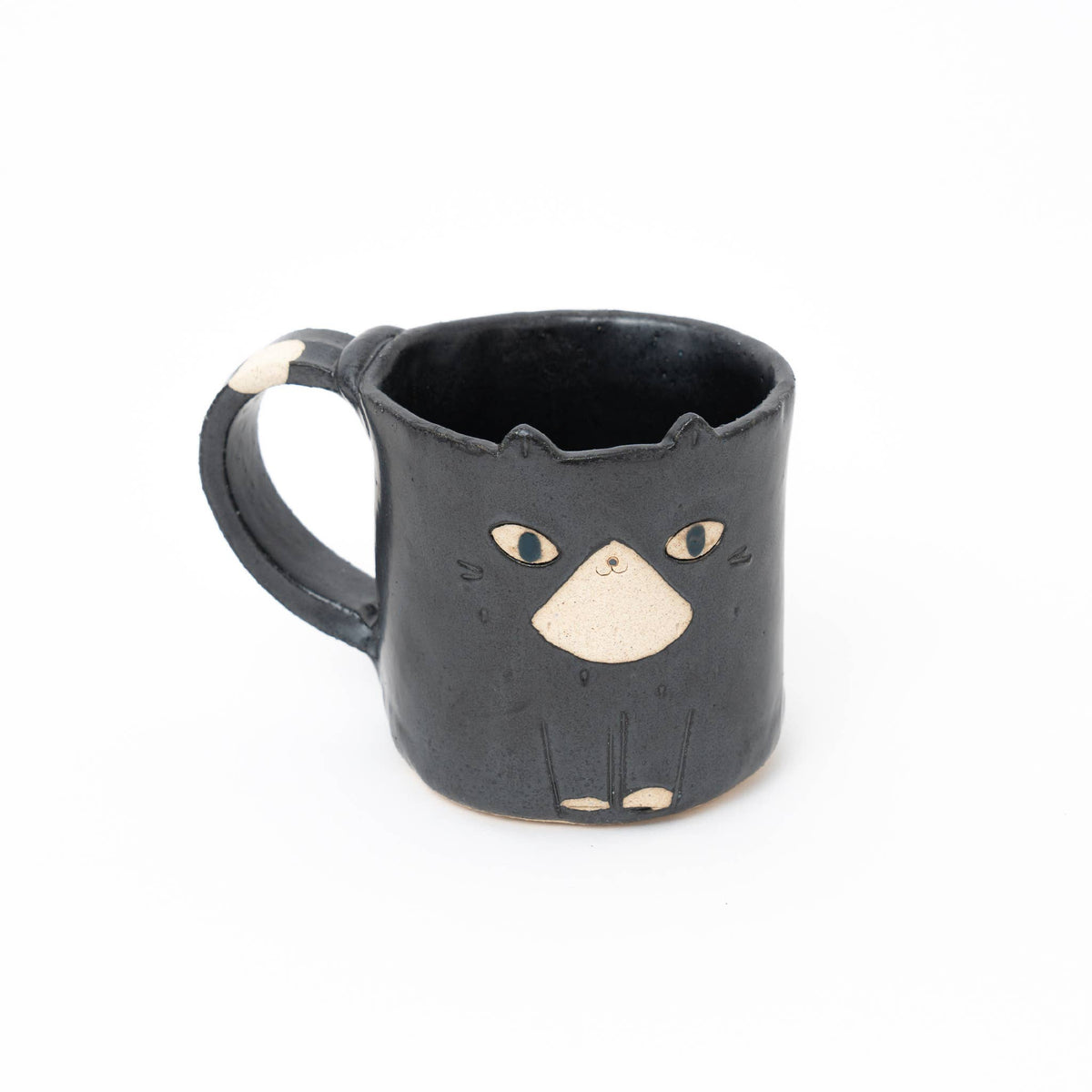 Handcrafted Black Cat Mug