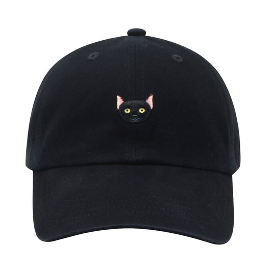Black Cat Baseball Cap | Cotton Hat for Cat Lovers | HatPhile
