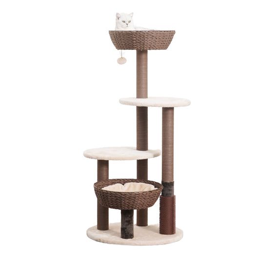 PetPals® 5-Level Large Cat Tree w/ Scratching Posts & Basket