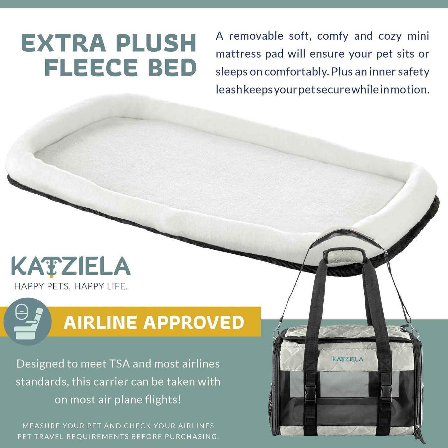 Airline Approved Quilted Companion Carrier