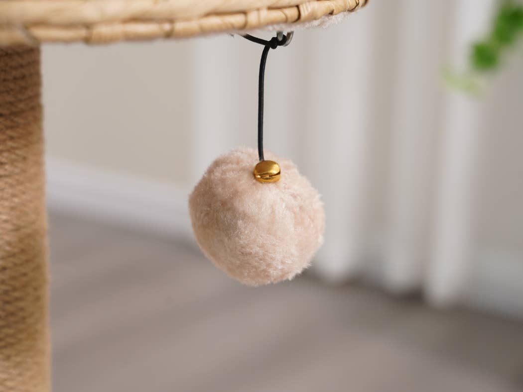 PetPals Cozy V2 Natural Aesthetic, Handwoven Medium Cat Tree
