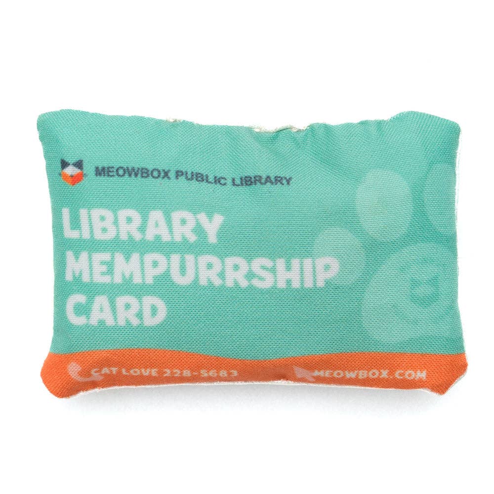 Library Mempurrship Card Catnip Toy