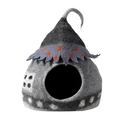 Karma Cat Grey Fairy House Cat Cave