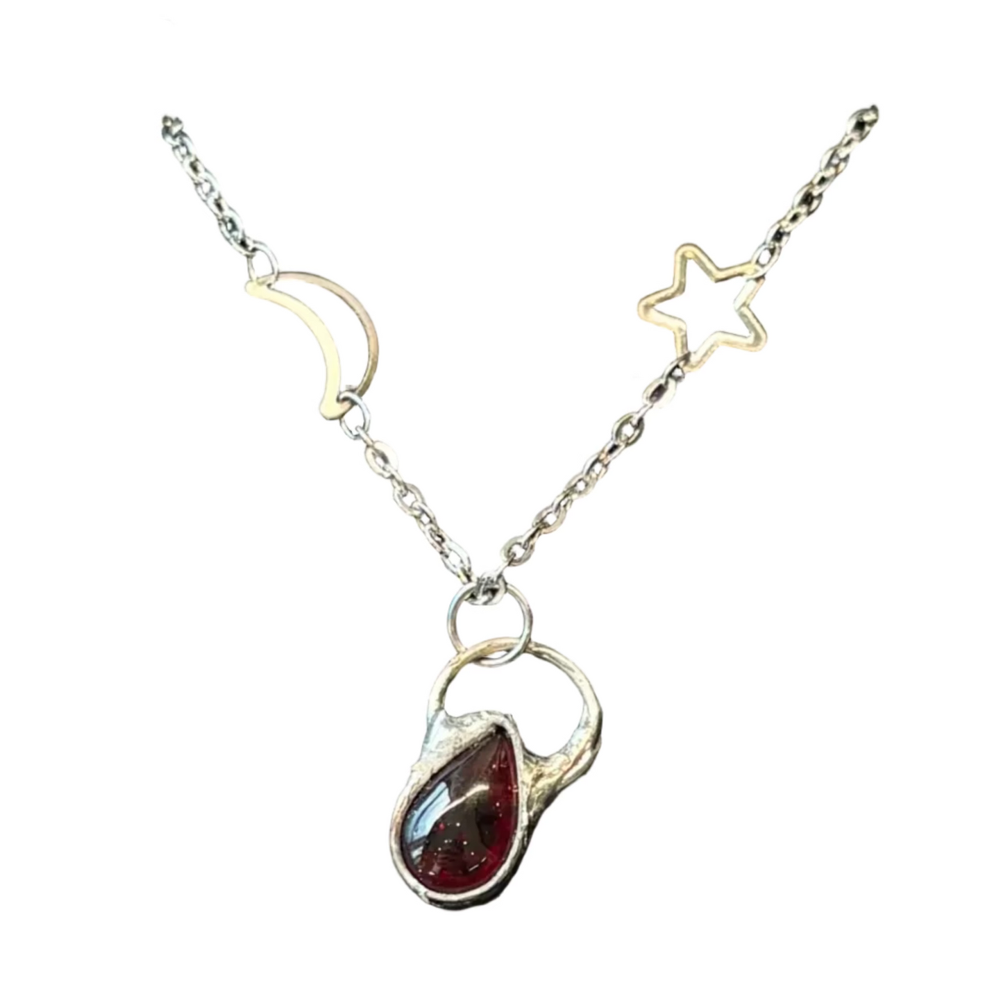 Celestial Necklace in Labradorite or Garnet