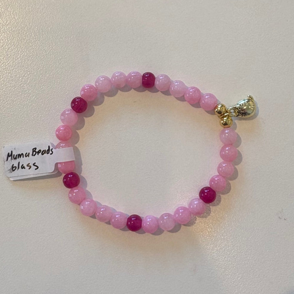 Mumu Beads Glass Bead Cat Charm Bracelet