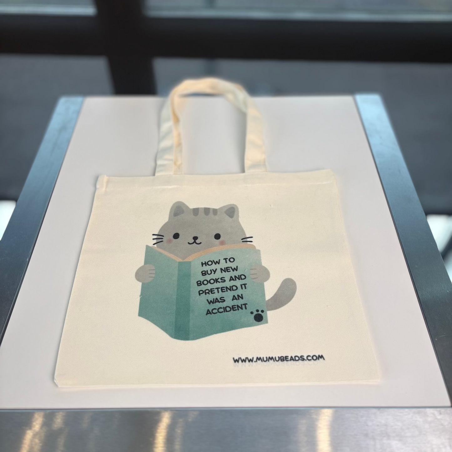 Mumu Beads Cat Canvas Tote