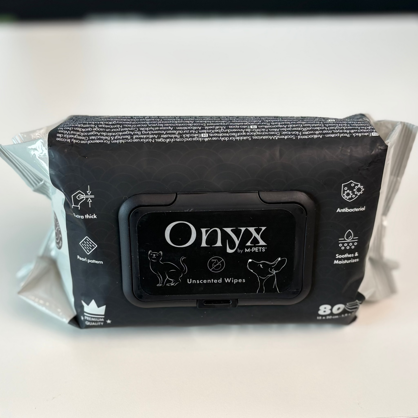 ONYX Pet Wipes Unscented 80 Sheets